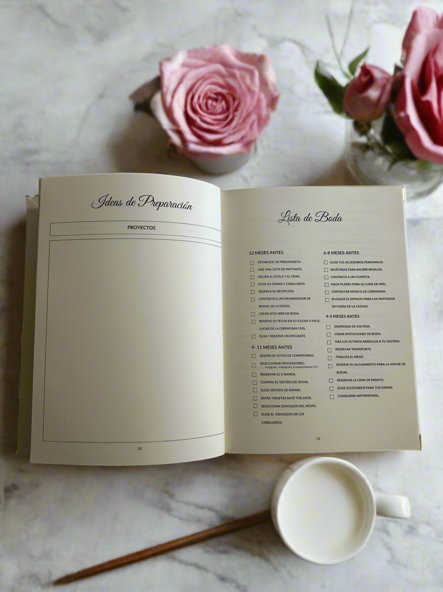 [PREVENTA: Envíos en Noviembre 2025] Diario de Compromiso – Planificador de Bodas y Recuerdo