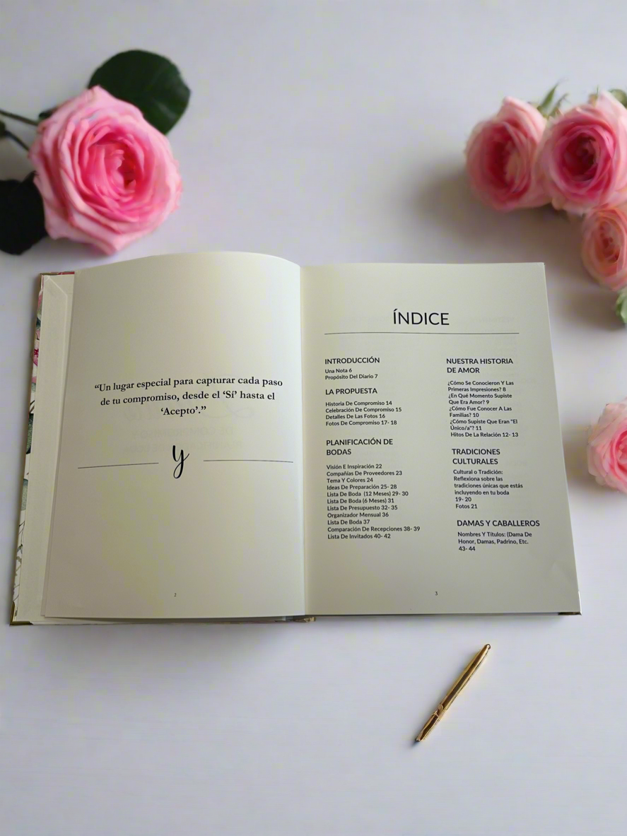 [PREVENTA: Envíos en Noviembre 2025] Diario de Compromiso – Planificador de Bodas y Recuerdo