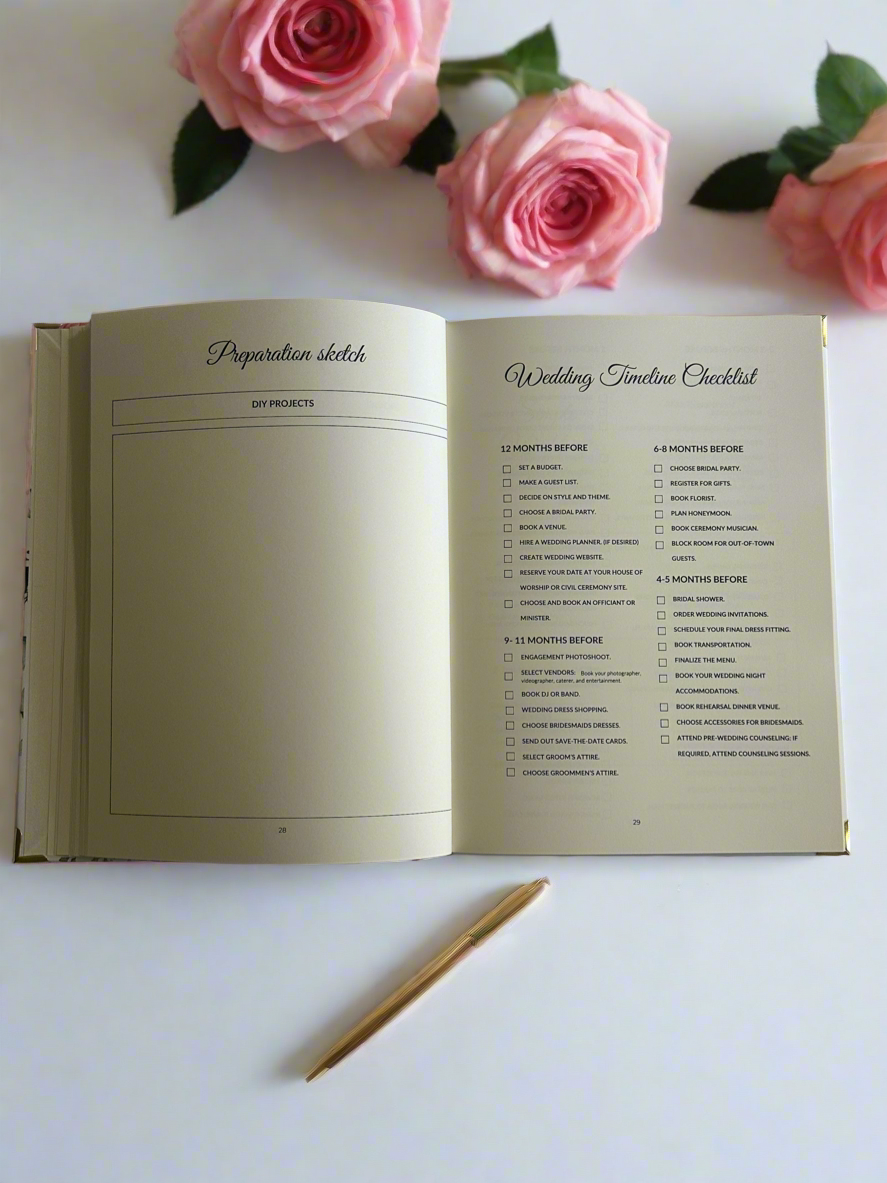 [PRE-ORDER: Ships November 2025] The Wedding Engagement Journal – Planner & Memory Book